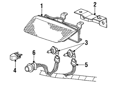 1994 Saturn SL2 Bulbs Diagram