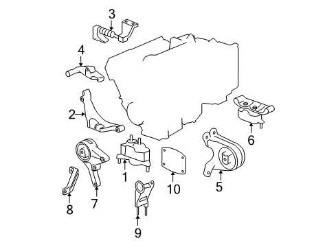 2008 Pontiac G6 Engine Mounting Diagram 4 - Thumbnail