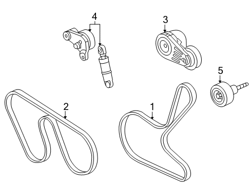 2008 Cadillac XLR Belts & Pulleys Diagram