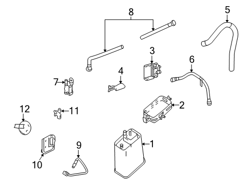 2008 Cadillac XLR Emission Components Diagram