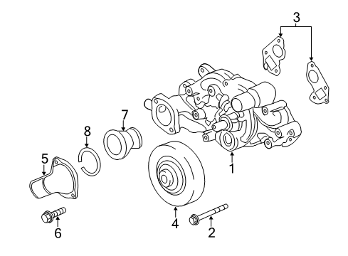 2012 Cadillac CTS Cooling System, Radiator, Water Pump, Cooling Fan Diagram 5 - Thumbnail