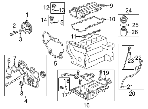 Washer, Engine Crankshaft Pulley And Balancer Diagram for 12611099