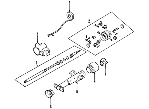 1994 Oldsmobile Cutlass Supreme Steering Column, Steering Wheel Diagram