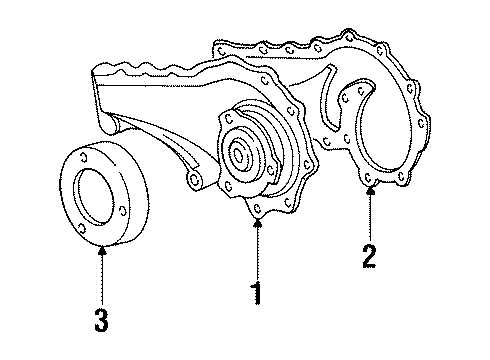 1993 Cadillac Seville Cooling System, Radiator, Water Pump, Cooling Fan Diagram 2 - Thumbnail