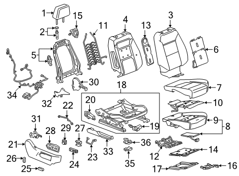 2023 Chevy Silverado 1500 Power Seats Diagram
