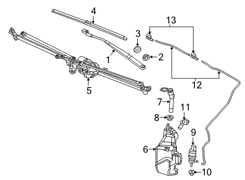 2017 Buick Cascada Wiper & Washer Components Diagram