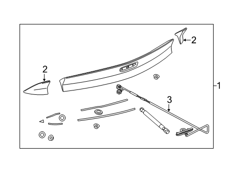2012 Chevy Camaro Rear Spoiler Diagram 1 - Thumbnail