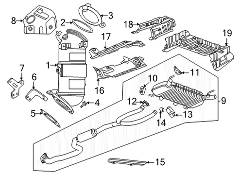 2021 Cadillac CT4 Converter Seal Diagram for 12687885