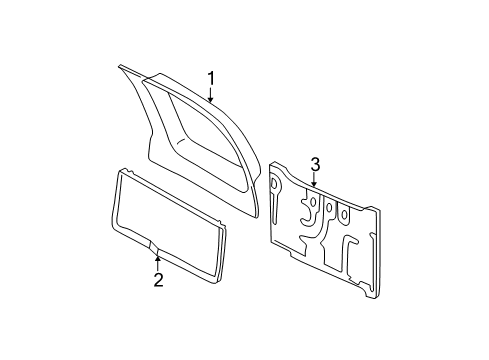 2000 GMC Yukon Interior Trim - Back Door Diagram