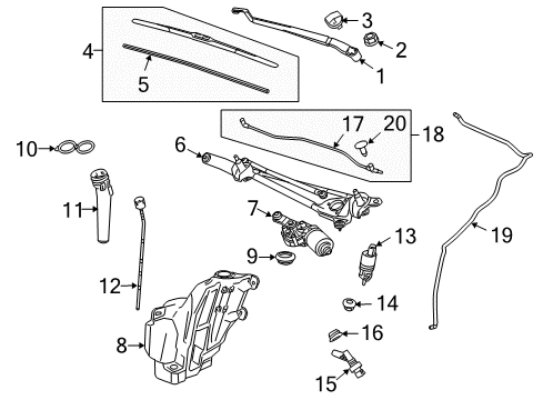 2012 Buick Regal Washer Reservoir Diagram for 13311008