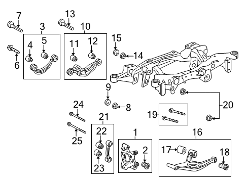 2016 Cadillac XTS Knuckle, Rear Driver Side Diagram for 22916293