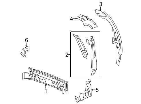 2008 Chevy Uplander Rear Body Diagram