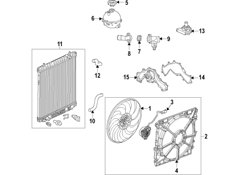 2023 Cadillac XT6 Fan & Motor Diagram for 85159684