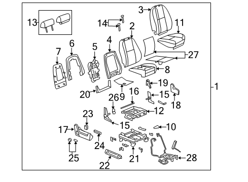 2012 Chevy Silverado 1500 Lumbar Control Seats Diagram 2 - Thumbnail