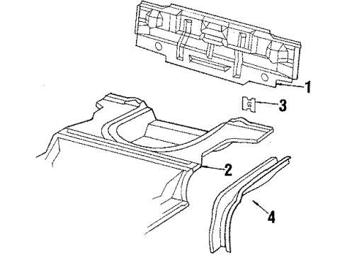1987 Buick Skyhawk Rear Body Diagram