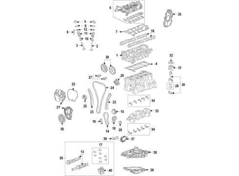 2022 Cadillac CT4 Oil Filter Housing Gasket Diagram for 12687466