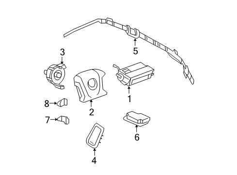 2006 Buick Lucerne Air Bag Components Diagram