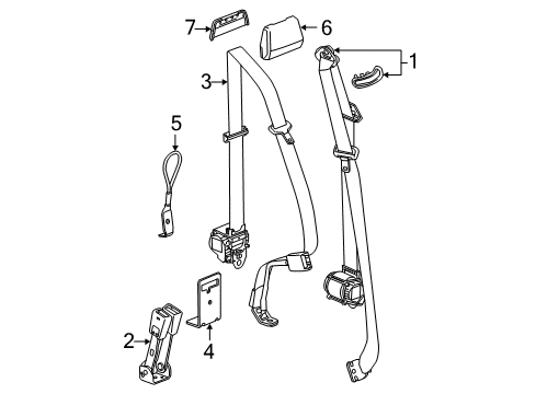 2015 Chevy Silverado 1500 Seat Belt Diagram