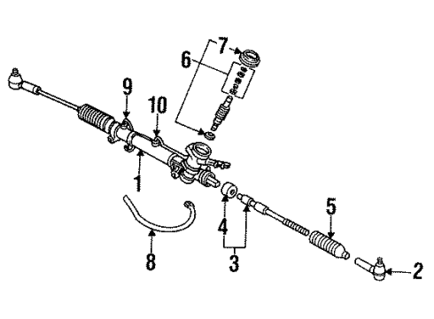 1995 Saturn SL Steering Gear Diagram for 19330465