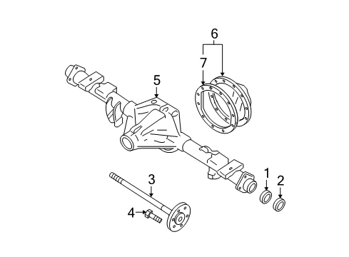 2007 Chevy Suburban 2500 Axle Housing - Rear Diagram