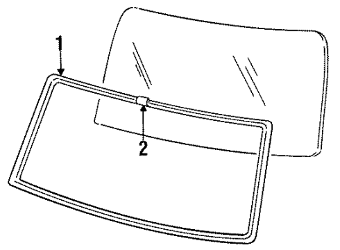 1996 Chevy P30 Windshield Glass, Mirrors, Reveal Moldings Diagram 2 - Thumbnail