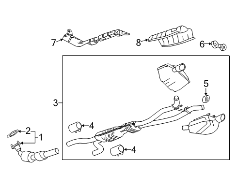 2014 Chevy Camaro Exhaust Components Diagram 2 - Thumbnail