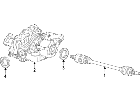 2020 Buick Regal TourX Rear Axle, Differential, Drive Axles, Propeller Shaft Diagram