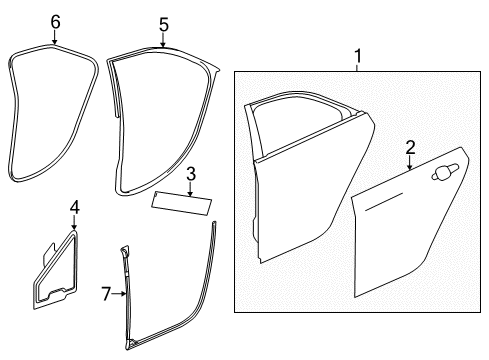 2017 Cadillac CTS Rear Door Diagram