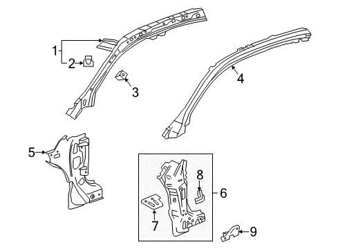 2020 Chevy Impala Hinge Pillar Diagram