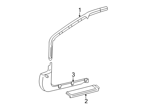 2002 Pontiac Sunfire Interior Trim - Pillars, Rocker & Floor Diagram 1 - Thumbnail