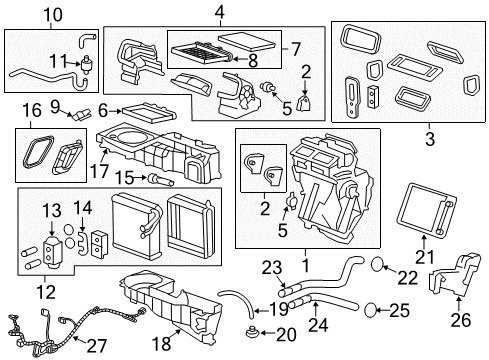 2014 Chevy Traverse HVAC Case Diagram 1 - Thumbnail