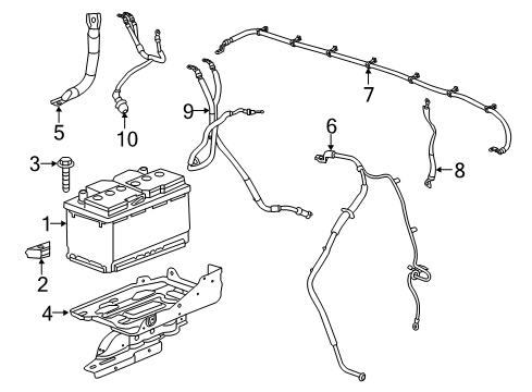 2016 Chevy Silverado 3500 HD Positive Cable Diagram for 23261761