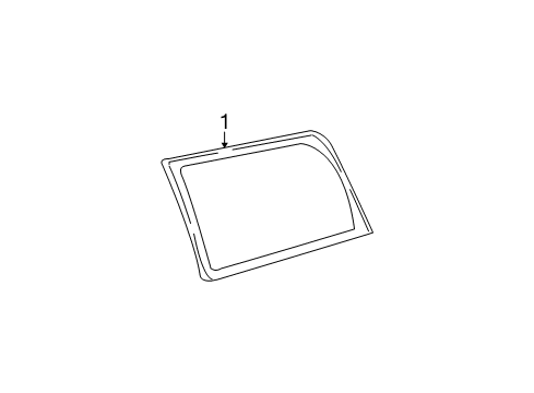 2006 GMC Yukon Quarter Panel - Glass & Hardware Diagram