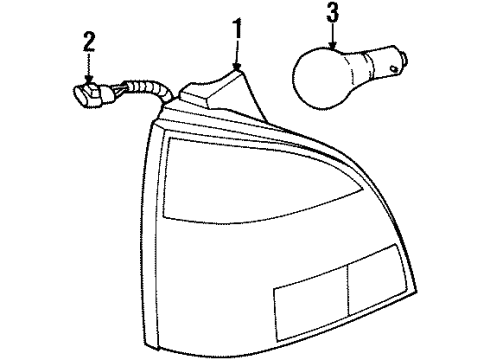 2000 Saturn SW2 Tail Lamps Diagram
