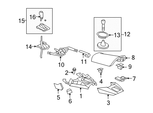 2007 Saturn Sky Console Diagram