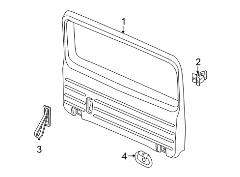 2006 Hummer H2 Interior Trim - Lift Gate Diagram