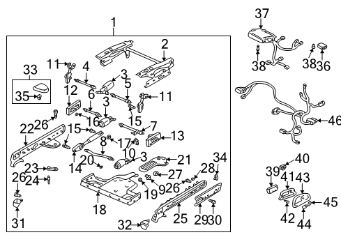 2000 Pontiac Bonneville Memory Module, Front Driver Side Diagram for 25654872