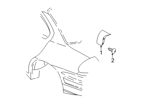 2001 Pontiac Grand Am Exterior Trim - Quarter Panel Diagram 2 - Thumbnail