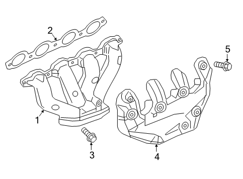 2017 Cadillac CTS Exhaust Manifold, Passenger Side Diagram for 12629729