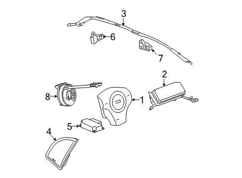 2008 Saturn Aura Air Bag Components Diagram