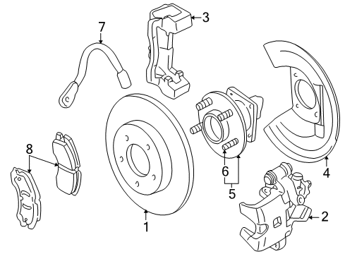 2003 Cadillac Seville Brake Components Diagram