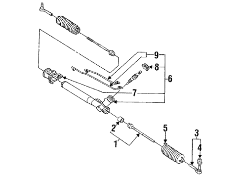 1990 Cadillac DeVille P/S Pump & Hoses, Steering Gear & Linkage Diagram 2 - Thumbnail