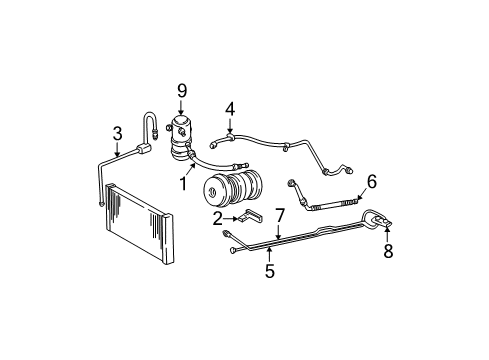 2004 GMC Safari Hoses & Lines Diagram