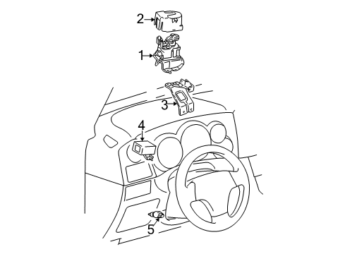 2005 Pontiac Vibe Control Module Diagram for 88973770