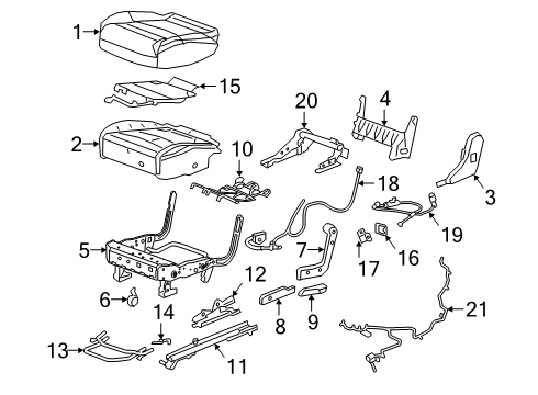 2021 Cadillac XT6 Adjust Lever, Rear Diagram for 85123796