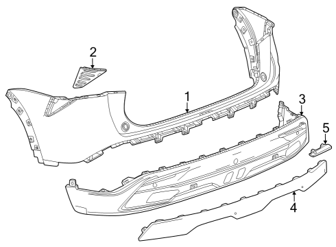 2024 Chevy Trax Reflector, Rear Driver Side Diagram for 42835663