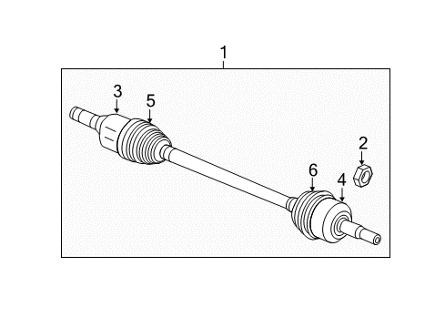 2017 Chevy Equinox Rear Axle, Rear Axle Shafts & Joints Diagram