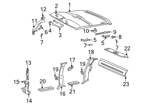 1999 GMC K2500 Pull Handle Diagram for 15023785