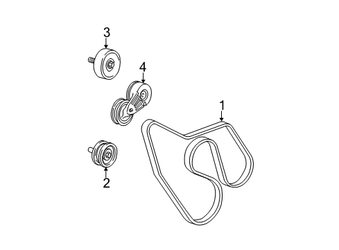 2005 Chevy Express 2500 Belts & Pulleys, Maintenance Diagram 1 - Thumbnail
