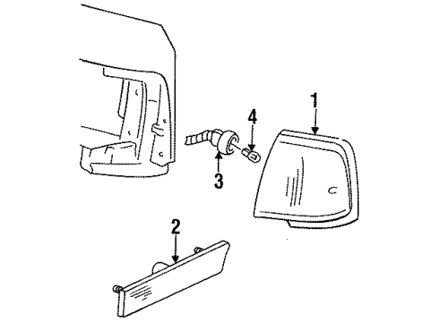 1994 Oldsmobile Cutlass Cruiser Side Marker Lamps Diagram